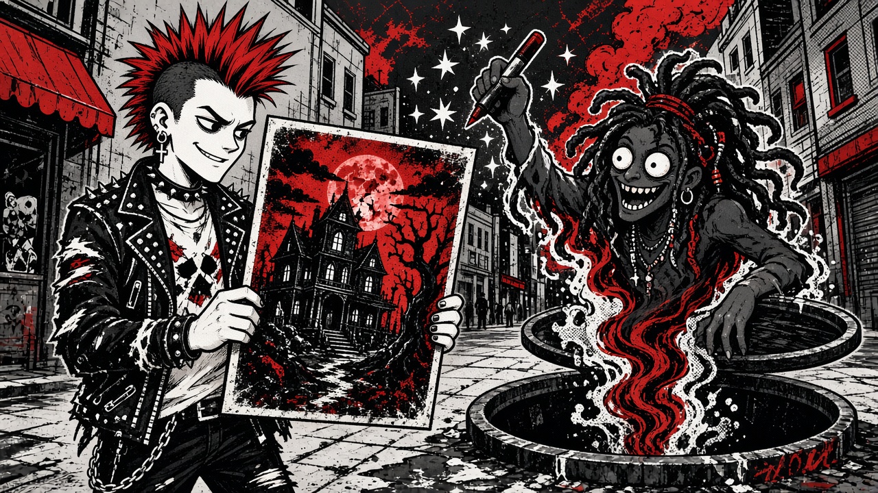 cartoon gag: CALLER BUYS POSTER, ROB ZOMBIE IMMEDIATELY APPEARS