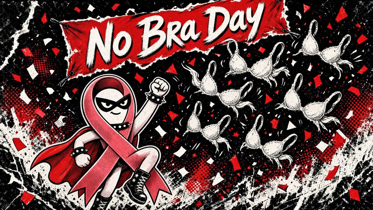cartoon gag: LIBERATION DAY FOR THE LADIES (AND THE TATAS)
